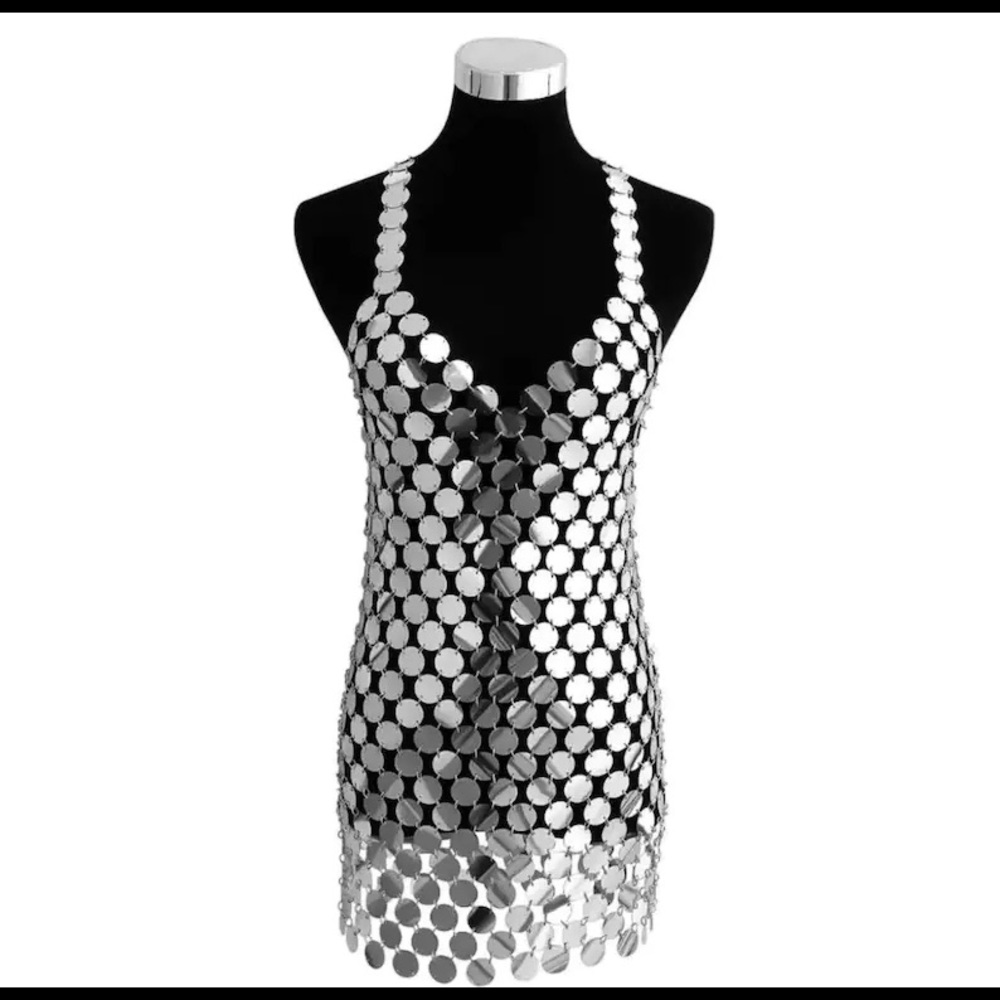 Mirrored Silver Dress - Similar style to Paco Rabonne